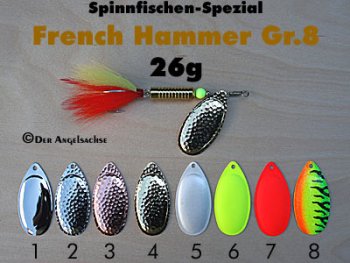 French-Hammer Gr.8  26g (8 Farben zur Auswahl)
