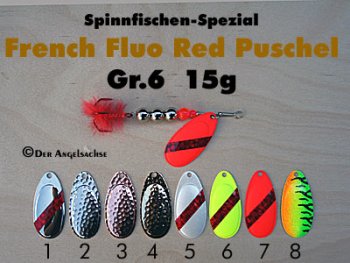 French Fluo Red Puschel Gr.6   15g (7 Farben zur Auswahl)