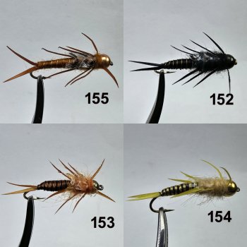 Stonefly Nymph Größe #6, 4 Varianten zur Auswahl