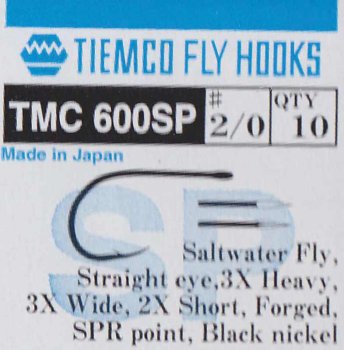 Tiemco TMC 600 SP Der extra stabile Salzwasserfliegenhaken