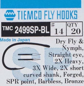 Tiemco TMC 2499 SP-BL Der Spearpoint-Nymphenhaken, barbless