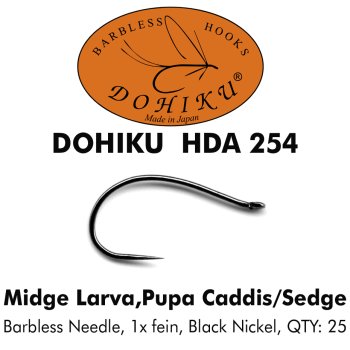 DOHIKU HDA 254 Midge Larva / Pupa Caddis/Sedge