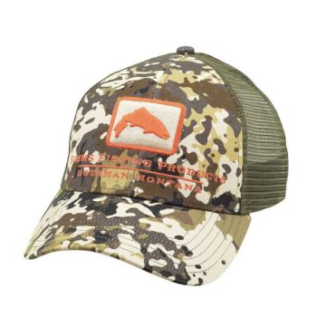 Simms Trout Icon Trucker Schirmmütze River Camo