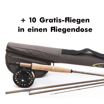 Vision Fisu2 Fliegenfischer-Set + 10Gratisfliegen mit Box  Sonderpreis, nur für kurze Zeit!