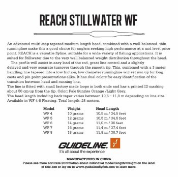 Guideline Reach Stillwater Float Fliegenschnüre   Ausverkauf, bitte beachte es sind nur noch begrenzte Stückzahlen vorrätig!