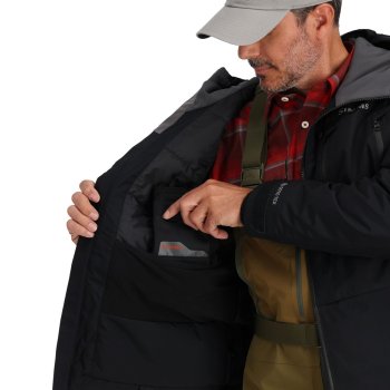 Simms Bulkley Jacket 2024 Black  Die warme, gefütterte, wasserdichte Watjacke!