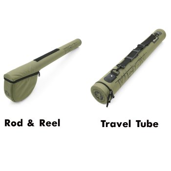 Vision Rod+Reel / Travel Tube Olive Fliegenruten-Transportrohre