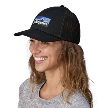 Patagonia P-6 Logo LoPro Trucker Hat Black (BLK)