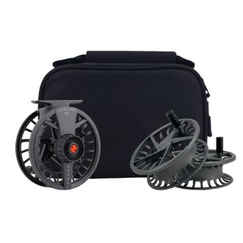Lamson Liquid S Smoke 3-Pack  Fliegenrollen (4 Größen zur Auswahl) mit 2 Ersatz-Spulen New2024