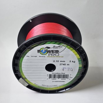 Shimano POWER PRO in Vermilion Red 0.10mm  5kg  2740m 100% Spectra Fiber Sonderangebot, nur solange Vorrat reicht!