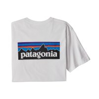 Patagonia Mens P-6 Logo Responsibili-Tee  T-Shirt White