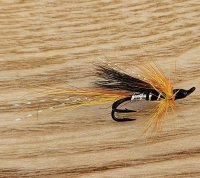 Turrall Double Salmon  ALLYS SHRIMP CASCADE Gr.12   Klassische englische Lachsfliege auf Doppelhaken