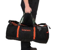 Simms Challenger Mesh Duffel - 60L Black  Die luftige Transporttasche für deine Watbekleidung