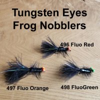 Fluo Tungsten Eyes Frog Nobbler Black Gr.8 (3 Sorten zur Auswahl)
