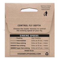 Vision Polyleader Salmon 5Ft/1.52m Fliegenvorfächer   Für Schnurklasse 7-12